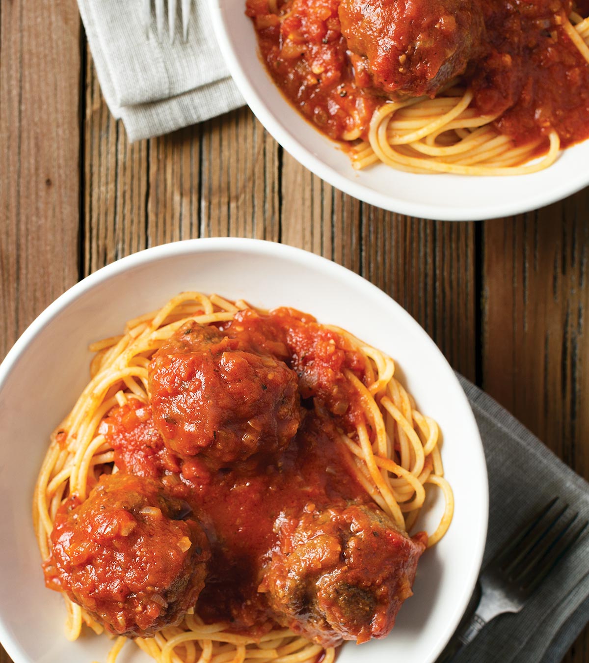 Old school Italian meatballs made with venison served over spaghetti.