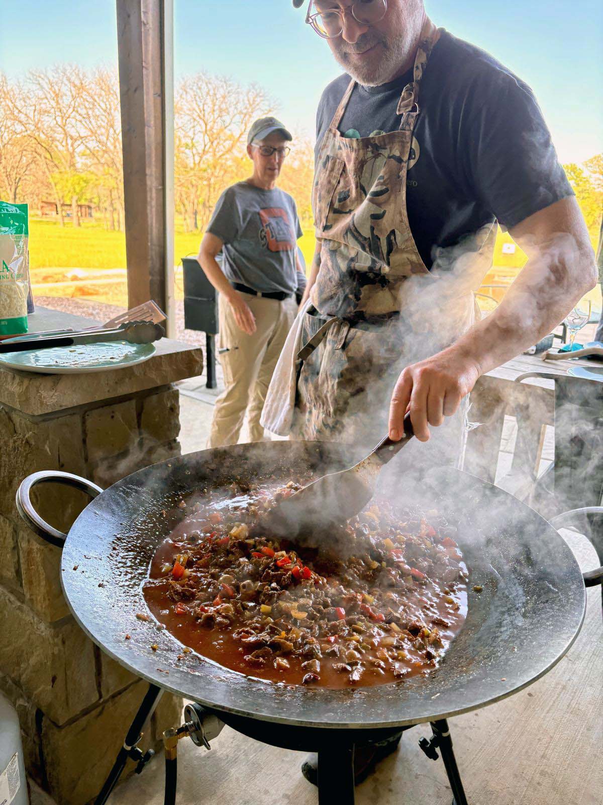 Hank cooking discada from Borderlands. 