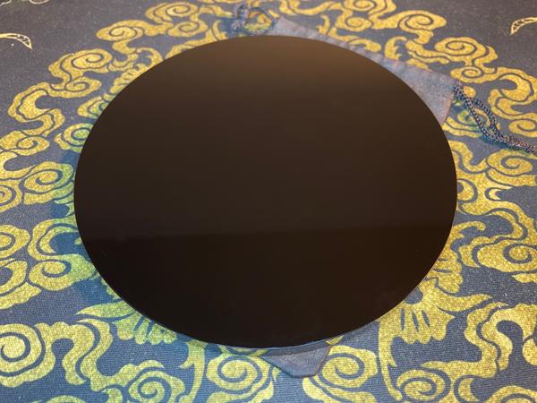 Obsidian Scrying Mirror Natural Black Highly Polished Reflective Circle Round Divination Crystal Volcanic Glass Satanic Wiccan Pagan Druid Darkness Jewelry
