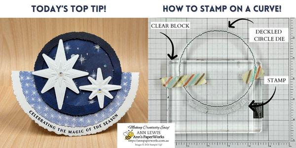 Today's Top Tip! Stamping on a curve