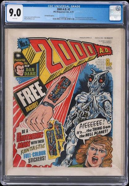 2000 A.D. #2 CGC 9.0 with free gift