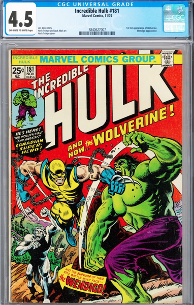 This unique NFT of the Incredible Hulk #181 CGC 4.5 could be yours!