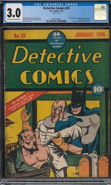 Detective Comics #35 record sale for the grade!