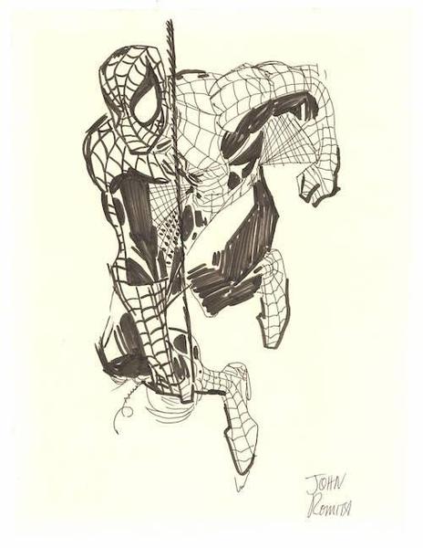 John Romita Signed Original Spider-Man Sketch