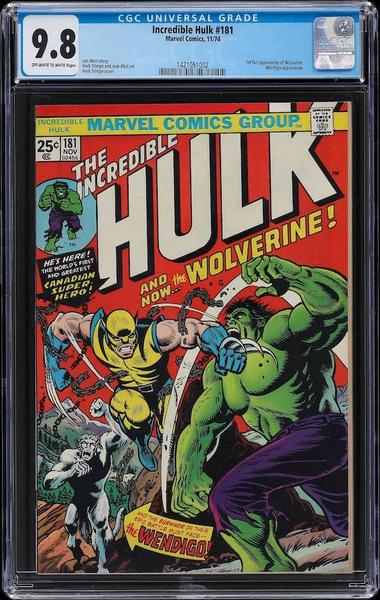Incredible Hulk #181 CGC 9.8 closes tonight. Extended bidding begins at 10pm Eastern