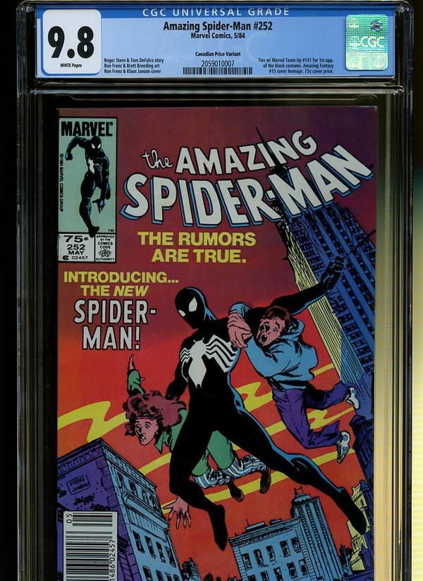 Amazing Spider-Man #252 Canadian Price Variant CGC 9.8