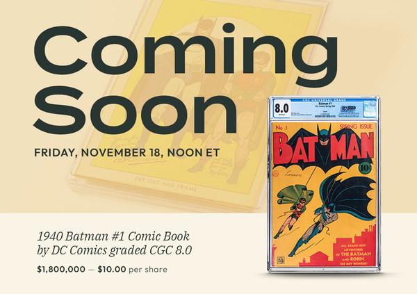 Own a piece of the Larson Batman #1 with Rally Rd!