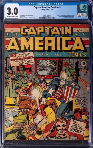 Captain America Comics #1 CGC 3.0: first appearance of Cap!