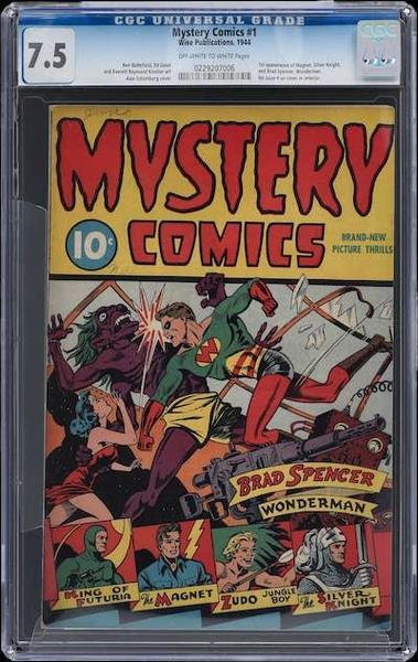Mystery Comics #1 CGC 7.5: 37 copies in the census, 4 higher