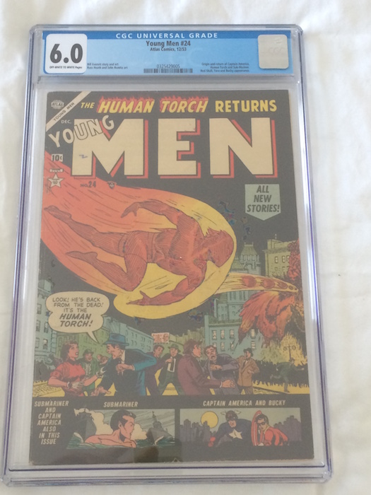 Young Men #24: ​​​​​​​Origin and Return of Captain America, Human Torch and Sub-Mariner ​​​​​​​CGC 6.0