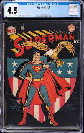 Superman #14 CGC 4.5 Classic Patriotic Cover