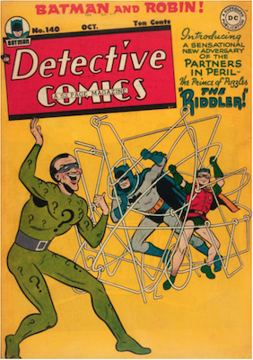 Detective Comics #140 is the first ever Riddler appearance