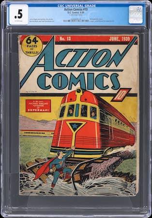 Action Comics #13 CGC 0.5, 4th Superman cover