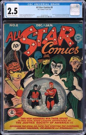All-Star Comics #8 CGC 2.5, 1st Wonder Woman