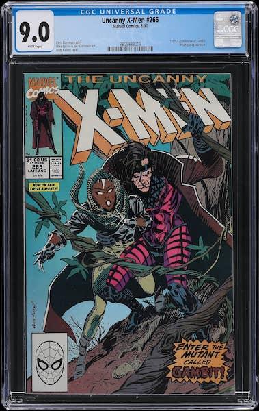 Uncanny X-Men #266 CGC 9.0, sold for $158, last GPA sale $134