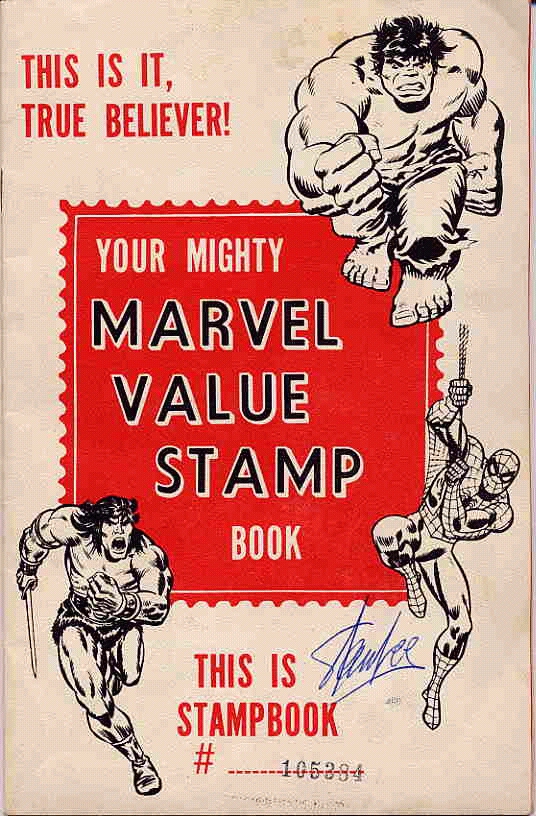 The cover of a Marvel Value Stamp album