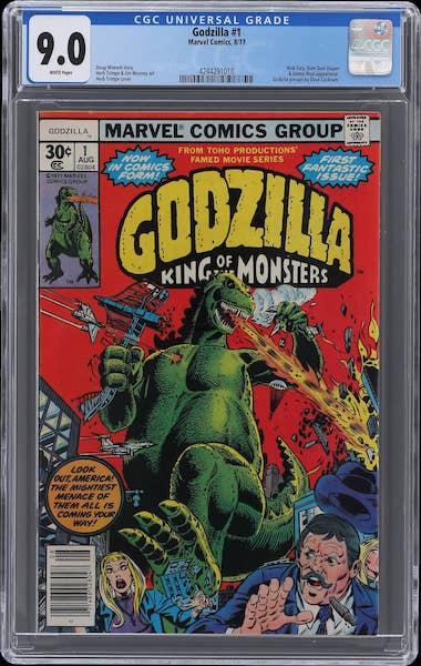 Godzilla #1 CGC 9.0 sold for $144, last GPA sale $69