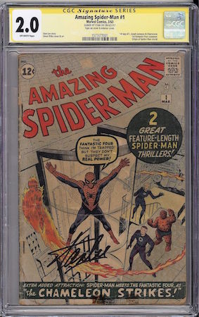 Last sale of a CGC 3.5 signed by Stan, November 2018: $7,400. Asking price the day after Stan Lee's passing for a book three grades
lower: $8,000