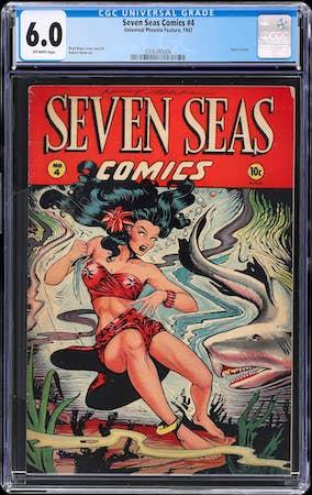 Seven Seas #4 CGC 6.0 classic Matt Baker cover