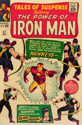 Tales of Suspense #57: first appearance of Hawkeye