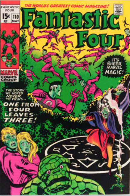 Errors and recalled comics are growing in popularity. This Fantastic Four #110 was printed with the wrong ink
