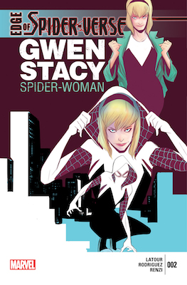 Edge of Spiderverse #2 is the first Spider-Gwen (Gwen Stacy as Spider-Woman) appearance