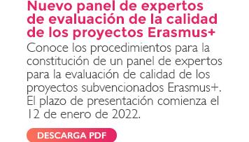 Nuevo panel de expertos de evaluación de la calidad de los proyectos Erasmus+