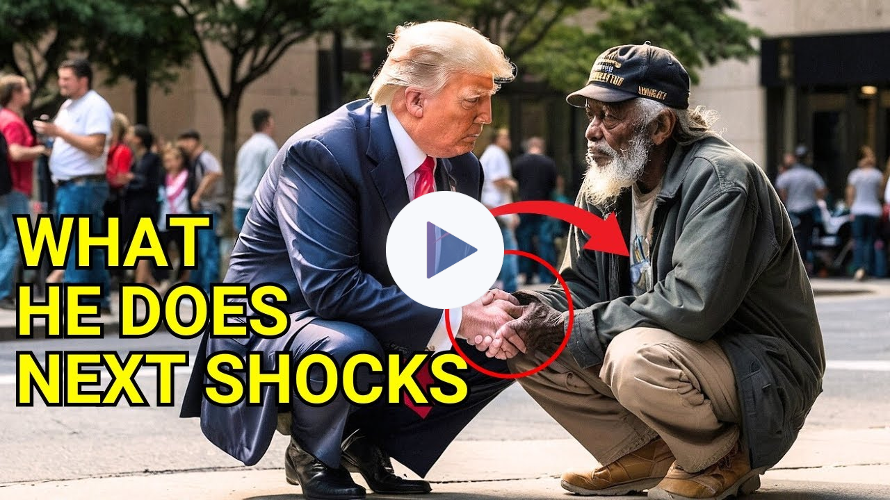 Trump Encounters a Homeless Veteran, What He Does Next Shocks Everyone