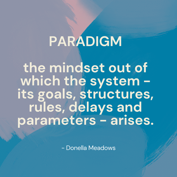 paradigm is the mindset out of which the system arises