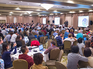 Conference crowd
