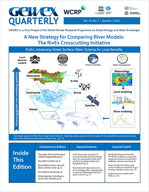 Cover for the first edition of 2025 with a diagram explaining RivEx, a new GHP crosscutting project