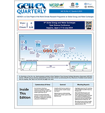Image of the cover for Quarter 4 2023 issue of GEWEX Quarterly