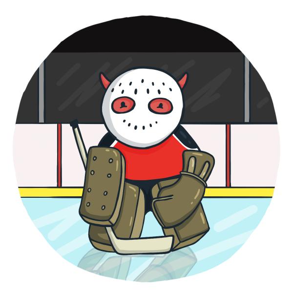 An ice hockey creature