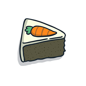 A slice of carrot cake