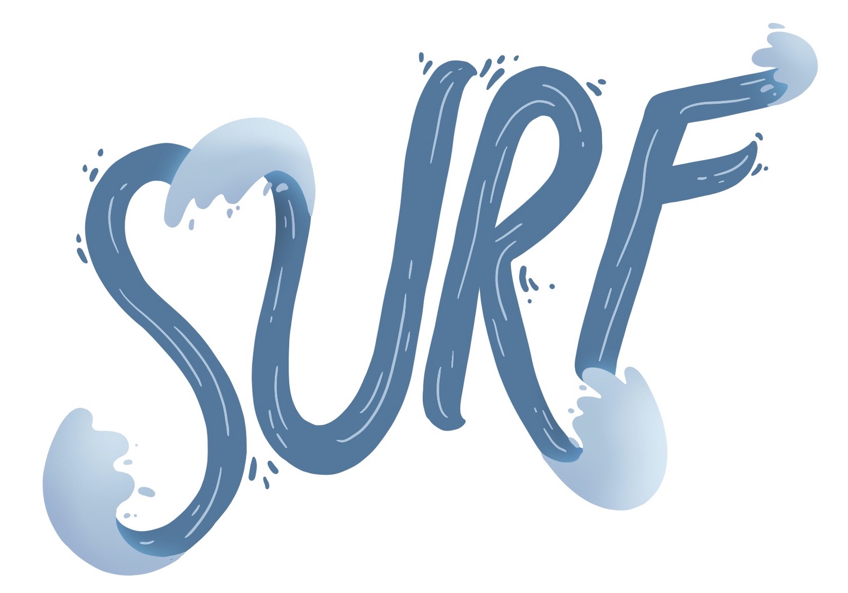 Surf typography