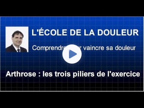 Arthrose : les trois piliers d'un programme de réadaptation par l'exercice.