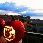 Pumpkin carving on Maui 