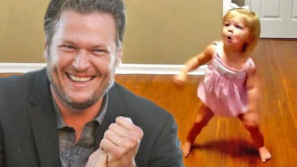 Too Cute: Little Girl Hears Her Favorite Blake Shelton Song & Can't Help But Dance