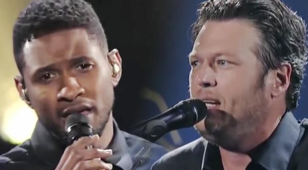 Usher Joins Blake Shelton For Emotional Duet To 'Home'