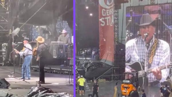 George Strait & Chris Stapleton Sing “Amarillo By Morning” In The Pouring Rain