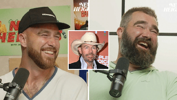 Travis & Jason Kelce Get Toby Keith’s Attention With “Should’ve Been A Cowboy” Duet