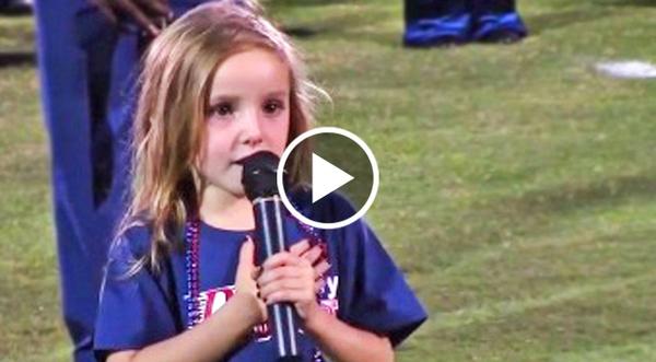 Country Star's 6-Year-Old Daughter Charms With Adorable Performance Of The National Anthem