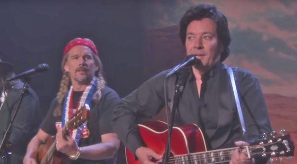 Dressed As Johnny, Willie, Waylon, & Kris, Jimmy Fallon & Friends Deliver Ultimate Outlaw Country Spoof