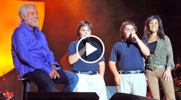 Kenny Rogers Watches With Pride As His Confident Twin Boys Join Him On Stage For A Song