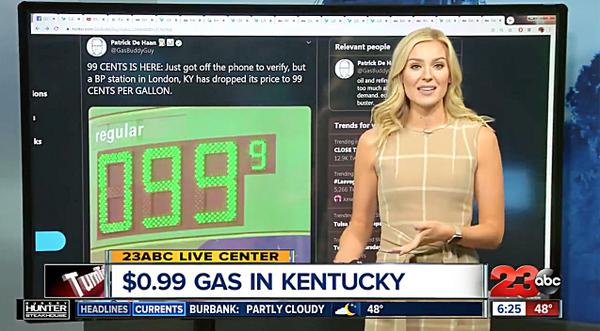 Kentucky Gas Station Price Drops To 99 Cents – Lowest Since 1988