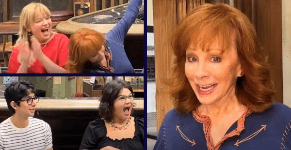 Reba Surprises Her “Happy’s Place” Co-Stars With The Show’s Theme Song