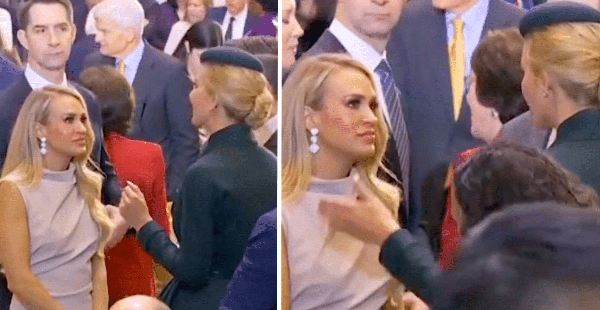 Video Captures Carrie Underwood And Ivanka Trump Having a Moment During Inaugural Lunch