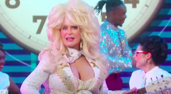 Sharon Osbourne Flawlessly Dresses As Dolly Parton For Comical ‘9 To 5’ Lip Sync