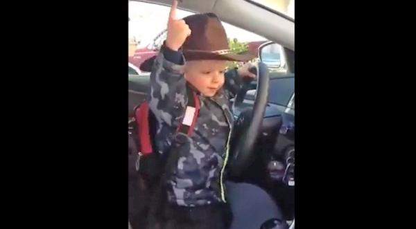Little Cowboy's Favorite Country Song Plays On The Radio. What Happens Next Is Adorable!