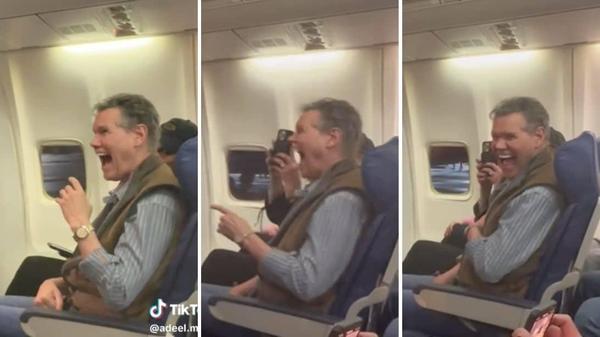 Southwest Airlines Flight Attendant Makes Randy Travis Laugh